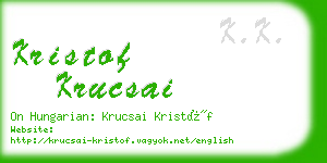 kristof krucsai business card